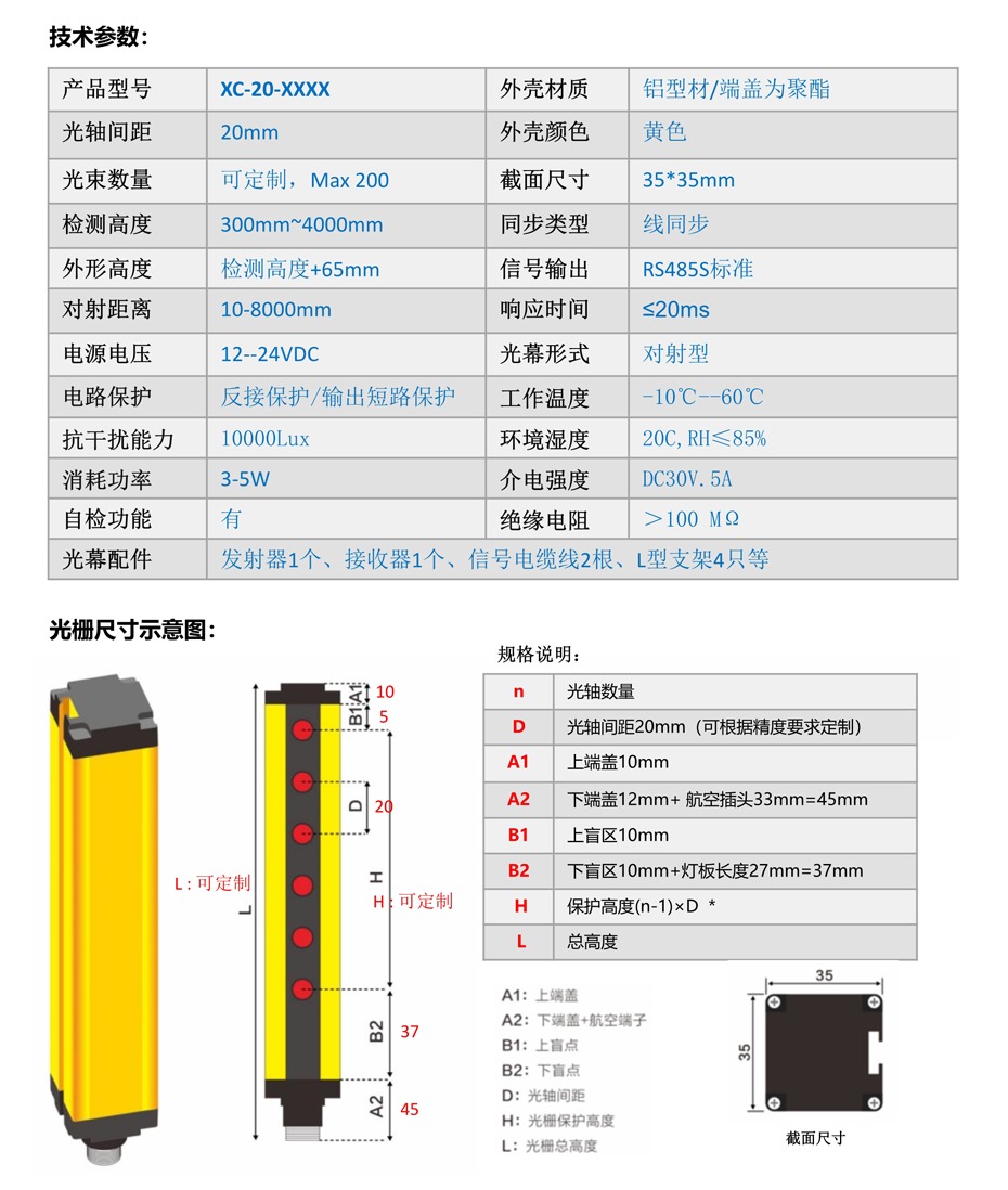 超高频RFID 测高光栅门