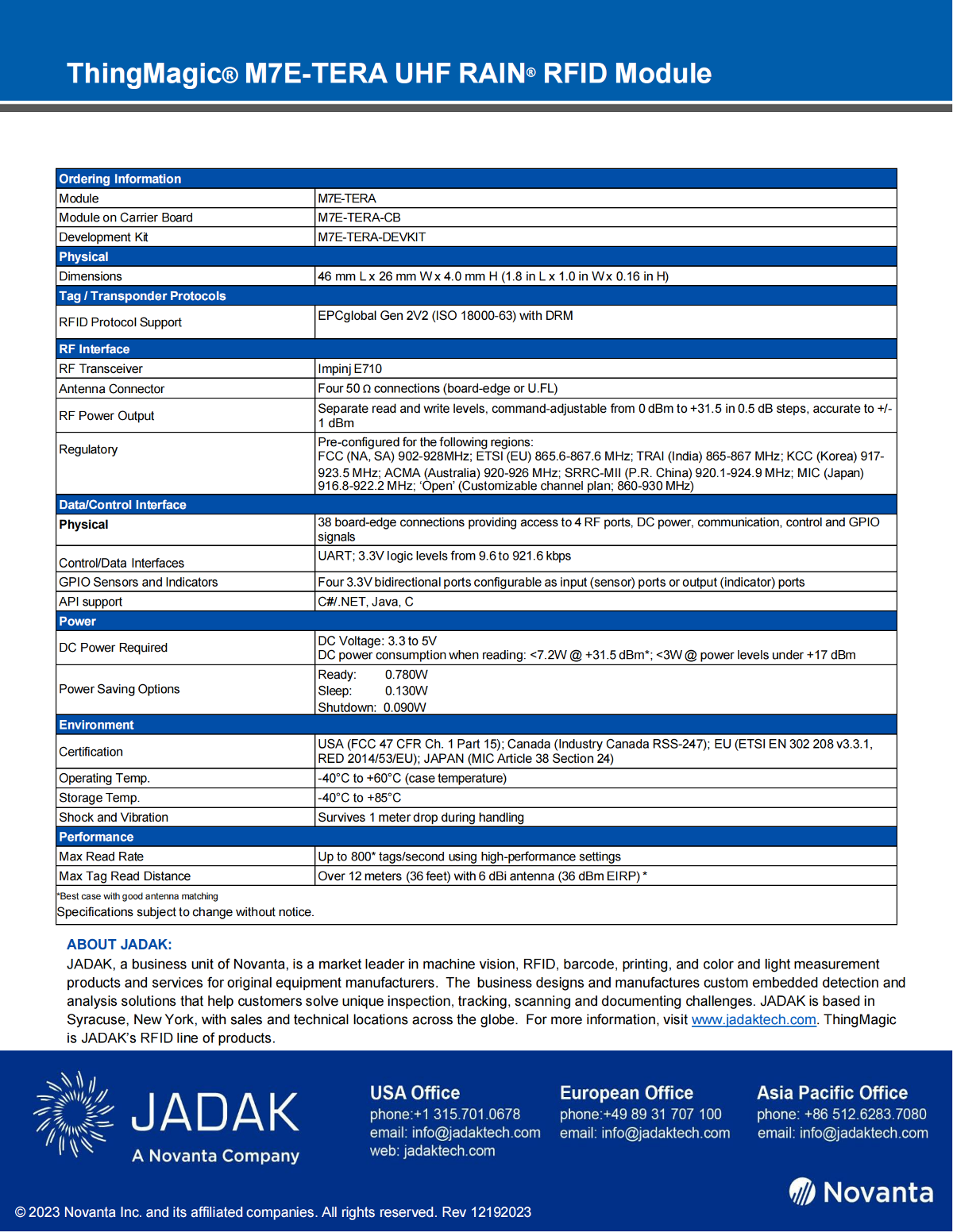 TERA四通道rfid模块
