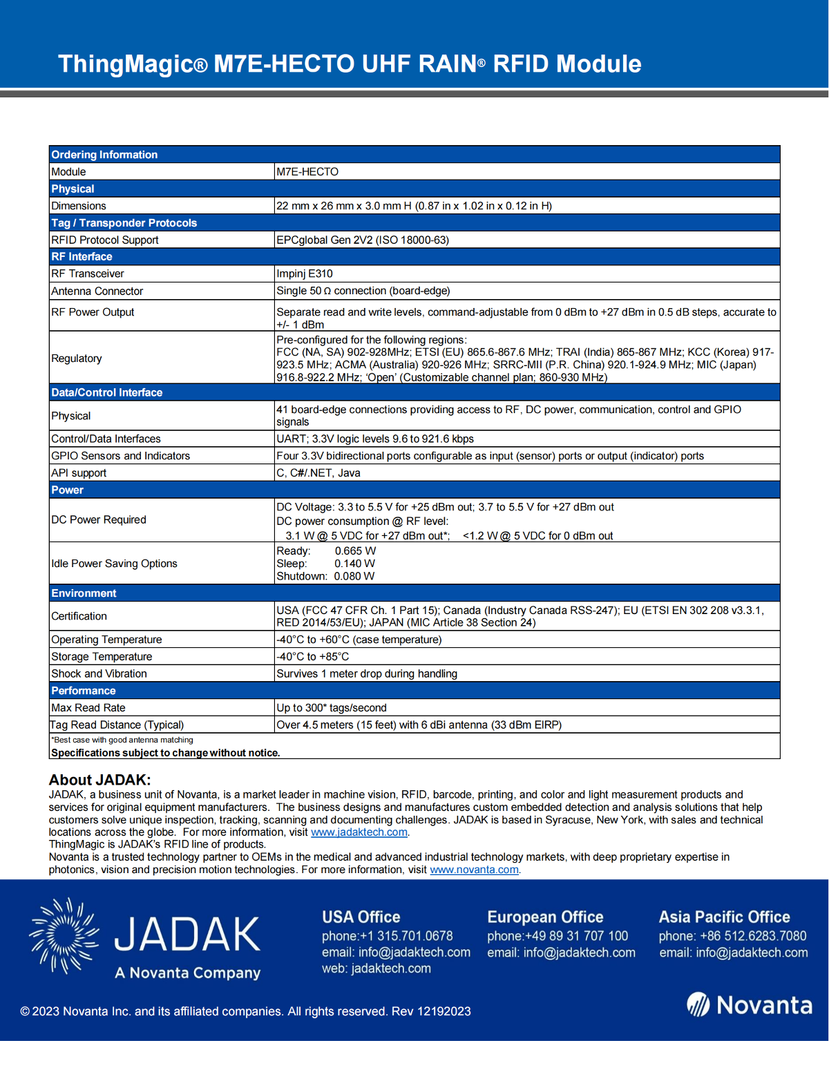 M7E-HECTO超高频模块